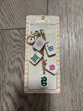 Piper K Mahjong Tile Keychain Bag Charm